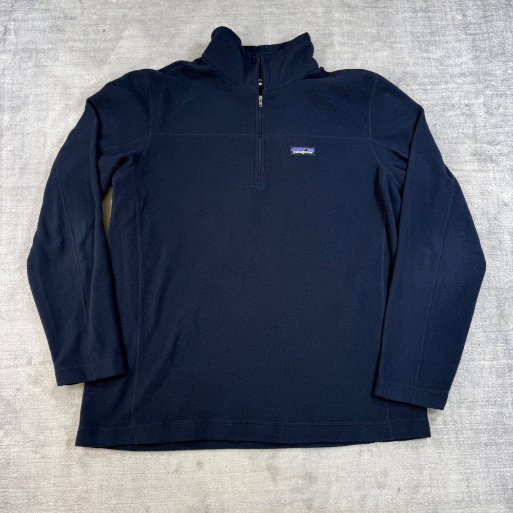 Patagonia Sweatshirt Mens Large Navy Blue Micro D Fleece Gorpcore Hiking